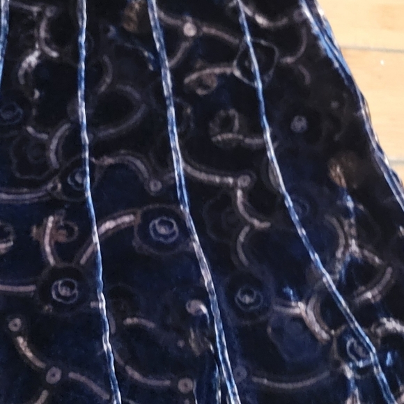 AK Anne Klein Skirt Women 18W Black Brown Abstract Print Silk Blend Zip Closure - Picture 3 of 4